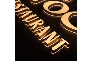 Store Signage Design Front Litght Channel Led Resin Acrylic 3d Coffee Shop Store Yard Name Led Letter Sign