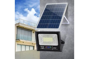 SUNDE Factory Supply Solar Led Flood Light 100W IP67 Waterproof Plastic Spotlight Outdoor with Remote Control