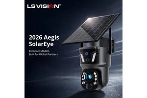 LS VISION 50X 6MP Wireless Solar Camera 4G Sim Outdoor Dual Lens Wifi IP Camera PIR Night Vision Ubox CCTV Security Protection