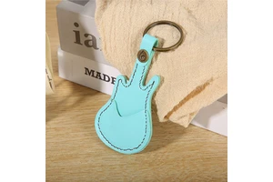 Bulk Guitar Pick Holder - Compact Leather Pouch for Electric/Acoustic Picks, Keychain & Storage Case (Multiple Colors)