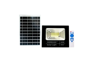 Solar LED Flood Lights Outdoor Waterproof Commercial Lights for Home, Garden, Playgrounds, Stadium (Cool White,50W)