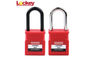 Lockey Industrial OEM Durable Steel Nylon Shackle ABS Plastic Body Safety Padlocks With Master Key System