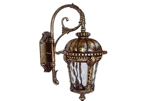 Retro Square Carved Crystal Glass Waterproof Outdoor Wall Lamp Metal LED Vintage Garden Courtyard Decorative Wall Sconce
