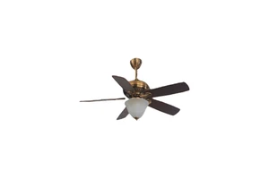Ceiling contour lighting fan with LED light remote control, 5-blade for home office use, installation of DC motor, 6-speed
