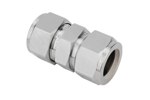 SS316 Polished Straight Union Compression Forged Stainless Steel Pipe Tube Fittings ISO 9001 Certified 3000 Class Water Supply