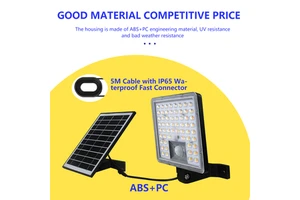 Customized 480W 4800LM IP65 Waterproof LED Plastic Outdoor Solar Flood Lights with Remote Control for Garden Landscape Lighting