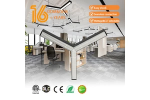 Ultra Thin Aluminum Hexagon Profile Anti-Glaring LED Linear Light for Garage Industrial Use IP44