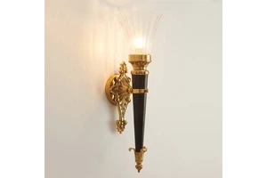 Long X-Shaped French Wall Lamp All-Copper Luxurious Retro Bedroom Bedside Living Room Entrance Hall Corridor Passageway