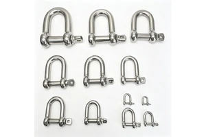 Corrosion Resistant Stainless Steel 304 316 Dee Shackle Heavy Duty D Shackle for Industrial and Marine Use