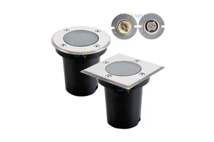 LED IP67 Waterproof Metal Enclosure Underground Lamp Round square Gu5.3 Mr16 Gu10 Decking Lamp