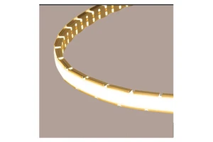 Borderless Single Curved Line Lamp Aluminum Material Bending Linear Lamp Embedded with Bendable Shape Aluminum Alloy Lamp groove