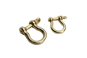 Solid Brass Adjustable Bow Shackle Key Chain Leather Belt Dee Shackle Brass Clevis Shackle