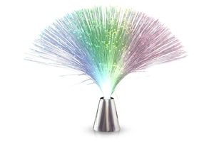 New Calming Mood Night Light Sensory Fiber Optic Lamp LED Color Changing Fiber Optic Lights With Cone Base