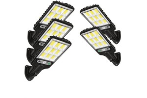Solar Street Lights Outdoor Waterproof Motion Sensor Wall LED Lamp with 3 Lighting Mode Solar Powered Lights for Garden