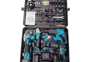 Industry Cordless Electric Circular Saw 5 in 1 Angle Grinder Impact Wrench Electric Hammer Power Drill Tool Set Kit