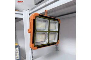 OEM ODM 200W Solar Floodlight Rechargeable LED Emergency with High Brightness IP66 ABS for Camping Fishing Garden