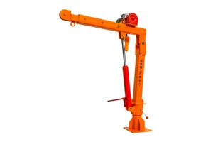 Mini Hydraulic Electric Winch 12v Pickup Truck Crane Truck Mounted Lifting Crane for Sale