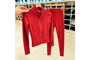 Yoga Sets Women Jacket Leggings Muslim Smooth Spacer Jogger Long Sleeve High Waisted Dress Authentic Sportbekleidung Set