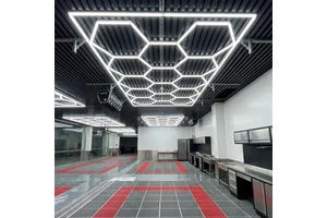 Easy Install Garage Honeycomb Light Hexagonal Led Light Garage Use Light Ceiling Modern for Indoor Working