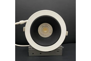 Matt Black Reflector ETL 5inch 24W Recessed Anti Dazzle Lamp Downlight COB Aluminum Radiator 3CCT5CCT 27k30k34k40k50k60k CRI90