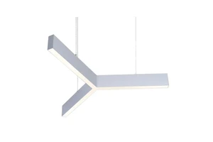 Hanyin Minimalist Skyline Curved Linear Corner Ceiling Profile Light 4ft Supermarket Linear Led Tube Light Commercial
