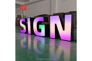 Kexian Custom Large 3D Letters Outdoor Standing Alone Sign RGB Giant Light Up Letter For Decoration