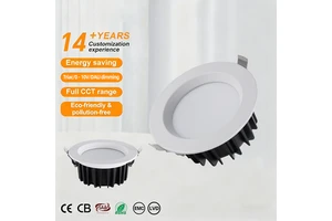 Anti Glare Warm White Led Downlights Recessed Slimline Low Profile 85mm 90mm 30W Adjustable Cool White Kitchen SAA Downlight