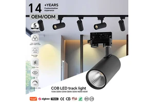 Factory Direct COB LED Track Light 15W 1350lm High CRI 90 Built-in Driver, 2-Wire Non-Dimmable Track Head for Boutique