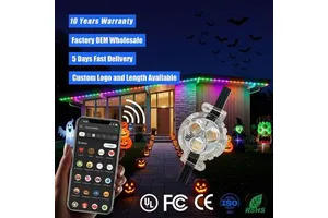 IP68 Waterproof Outdoor Permanent Christmas Lighting 12V 24V 36V Track Pixel Point Light For Building Decor