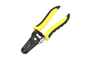 Industrial 7-in-1 Multifunctional Wire Stripper Pliers with High-Carbon Steel Blades and Plastic Handles for Electrician Use