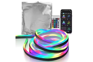 RGBIC LED Intelligent Remote-controlled 5V Silicone Coated PVC Neon Light Strip IP67 Dimmable 1-5m Horizontal Bending Capacity