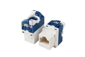 SETO Factory Rj45 Connector Toolless UTP Unshielded Rotate Cat6 RJ45 Keystone Jack White Blue Socket Cover 3-Year Warranty for
