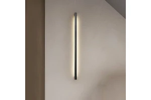 Simple Led Long Strip Lights Aluminum Wall Light Indoor Black Line Wall Lamps Sconce Stair Lamp