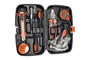 9pcs General Household Tool Set, Home Tool Kit with Plastic Toolbox for DIY, Maintenance, Perfect for Students & Homeowners -01