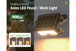 Multi-Use Outdoor LED Solar Flood Light 900LM /7W 3000K 4000K 6000K All-in-one IP65 for Outdoor Camping Garden Working Lighting
