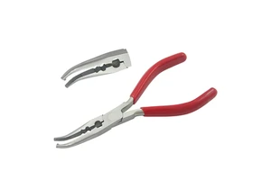 Fishing Chain Nose Plier 200mm Carbon Steel PVC Handles Serrated Jaws Jewelry Making DIY Crafts Circlip Cutter