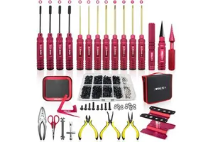 RC Car Tool Kit 35 PCS Screws Kit RC Car Repair Kit (Hex, Flat, Phillips), Body, Stand Pliers, Wrench, Reamer