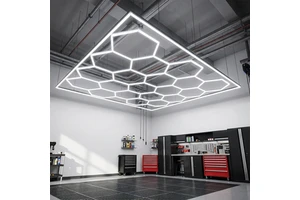 Cheap Price Detail Garage Honeycomb Light Hexagonal Led Light New Hot High Ceiling up Light for Auto Garage