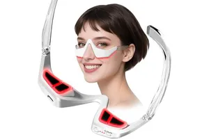 Red Light Therapy Eye Lift Wand 650nm Microcurrent Vibration 3D Contour Dark Circle Eye Bag USB Recharge 3 Mode OEM Gift