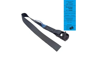 Capacity 250KGS 25mm Black Coated Cam Buckle Polyester Webbing Cargo Lashing Straps Custom Length Ratchet Tie Down Straps