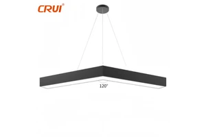 Nordic Style Arrow Aluminum Hanging Light 4000K/6000K/3000K 110V/220V Supermarket LED Pendant Light for Office Dimmable High CRI
