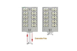 1000W Solar Street Light Outdoor Integrated Solar Powered Garden Light All in One Solar LED Street Light With Extensive Pole