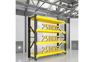 Adjustable 4-Layer Boltless Steel Industrial Garage Tool Rack Corrosion Protection Snap-In Installation Brushed Surface Blue