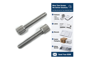 M3-M8 Stainless Steel Knurled Thumb Screws Long Thread Hand Tightening Adjustment Screws