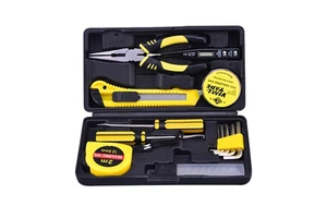 Insulated Hand Mini Carbon Steel Tool Set 13Pcs Electrician Kit Screwdriver Pliers Tape OEM Hard Case Safety Home DIY Powerlift