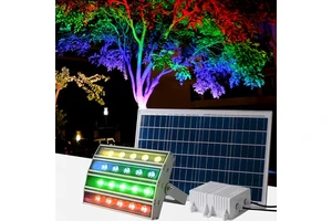 Outdoor Waterproof Solar LED Floodlight Villa Garden Lawn Terrace Landscape Lighting RGB Tree Light