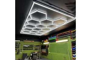 Factory High Lightness LED Inspection Hexagon Panel Ceiling Wall Detailing Studio Poshing Workshop Light