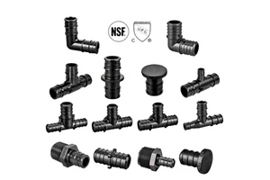 BODE Free Sample Certified NSF UPC PEX Pipe Fittings Black PPSU Press Fitting F1960 POLY-ALLOY PEX Fittings