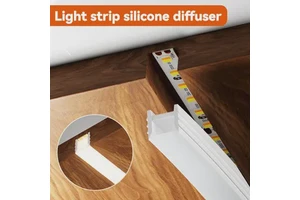 Light Strip Silicone Tube Led Diffuser Flexible Black and White Lampshade with Edge Edge Edge Contour Light Mask Plate Cover