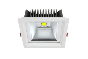 COB/SMD square Shape LED Down Light,15w/20w/30w/40w square Aluminum Die Casting Heat Sink Glass Shade